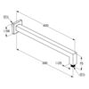 Brat palarie dus de perete KLUDI A-QA 400mm 6654405-00