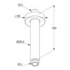 Brat palarie dus de tavan KLUDI A-QA 150mm 6651505-00