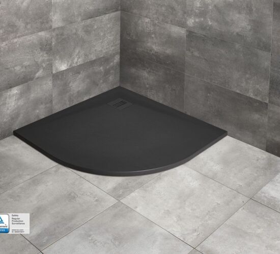 Cadita dus Radaway Kyntos A 1000x1000x30 negru (HKA100100-54)