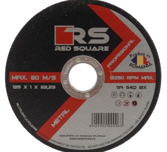 Disc de debitat metal Red Square 125x1.5x22.2mm