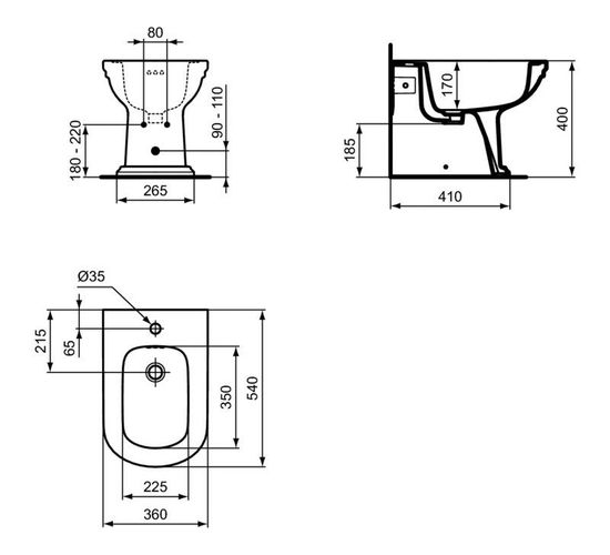 Bideu stativ Ideal Standard Atelier Calla E222601