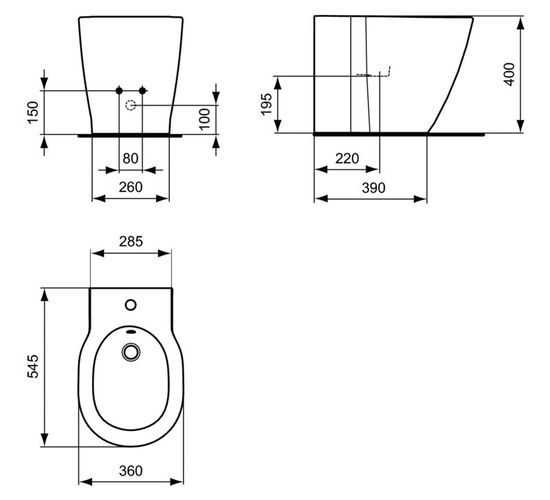 Bideu stativ Ideal Standard Connect E799501