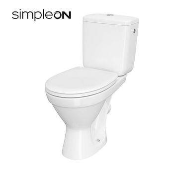 Set WC Cersanit Cersania Simple On Rimless cu rezervor si capac K11-2339