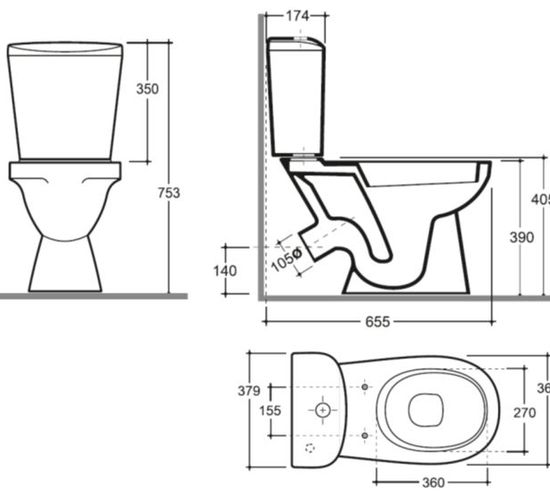 Set WC Keramin Lago 45 cu rezervor si capac