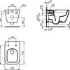 Vas WC suspendat Ideal Standard i.life B RimLS+ cu functie de bideu T534701